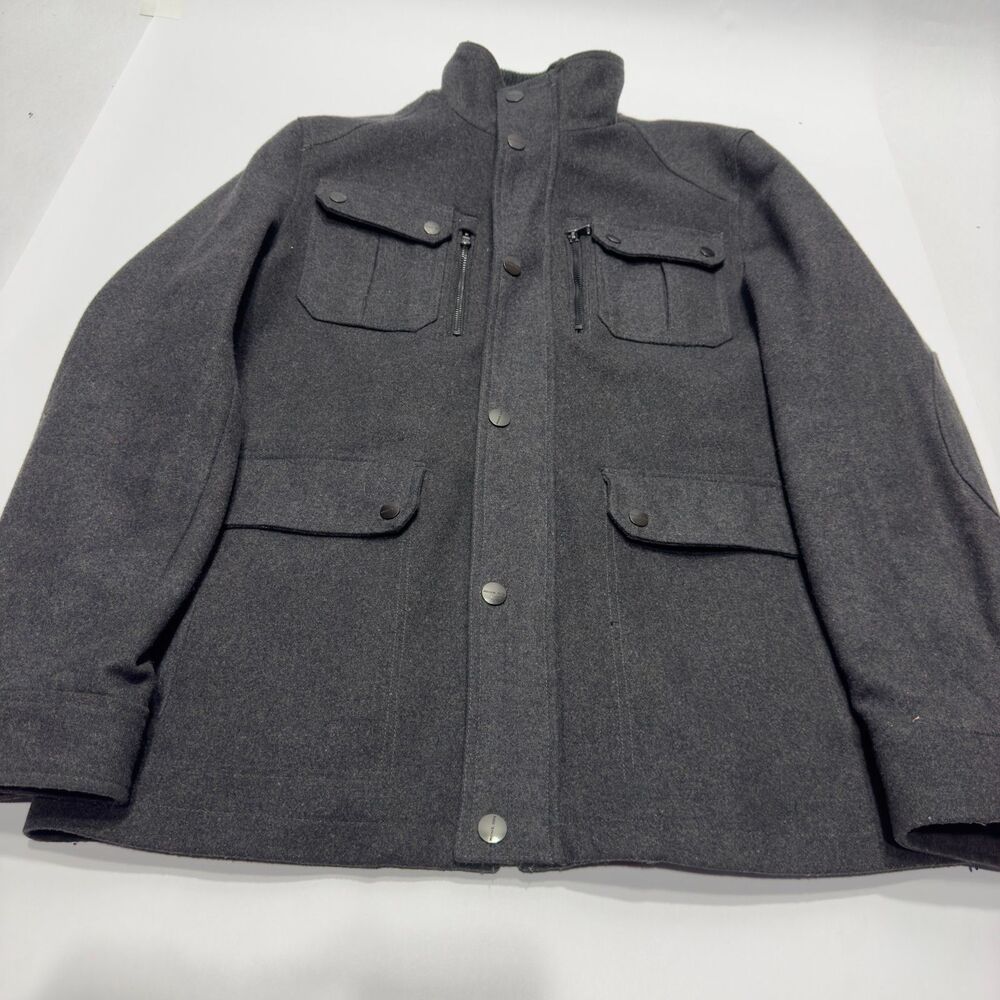 Michael Kors Wool Button Jacket Insulated Coat ‘Dark Gray/Black’ Size Large
